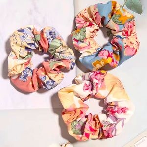 🛍️💢New!! 3 pcs Floral Women Girls Hair Tie 🥰🌼